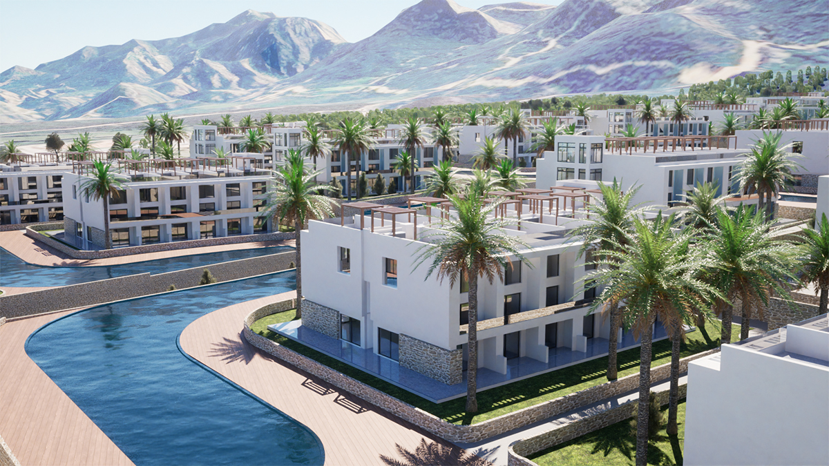 Esentepe, Kuzey Kıbrıs'ta satılık stüdyo ve loft penthouse üniteleri ile en büyük proje